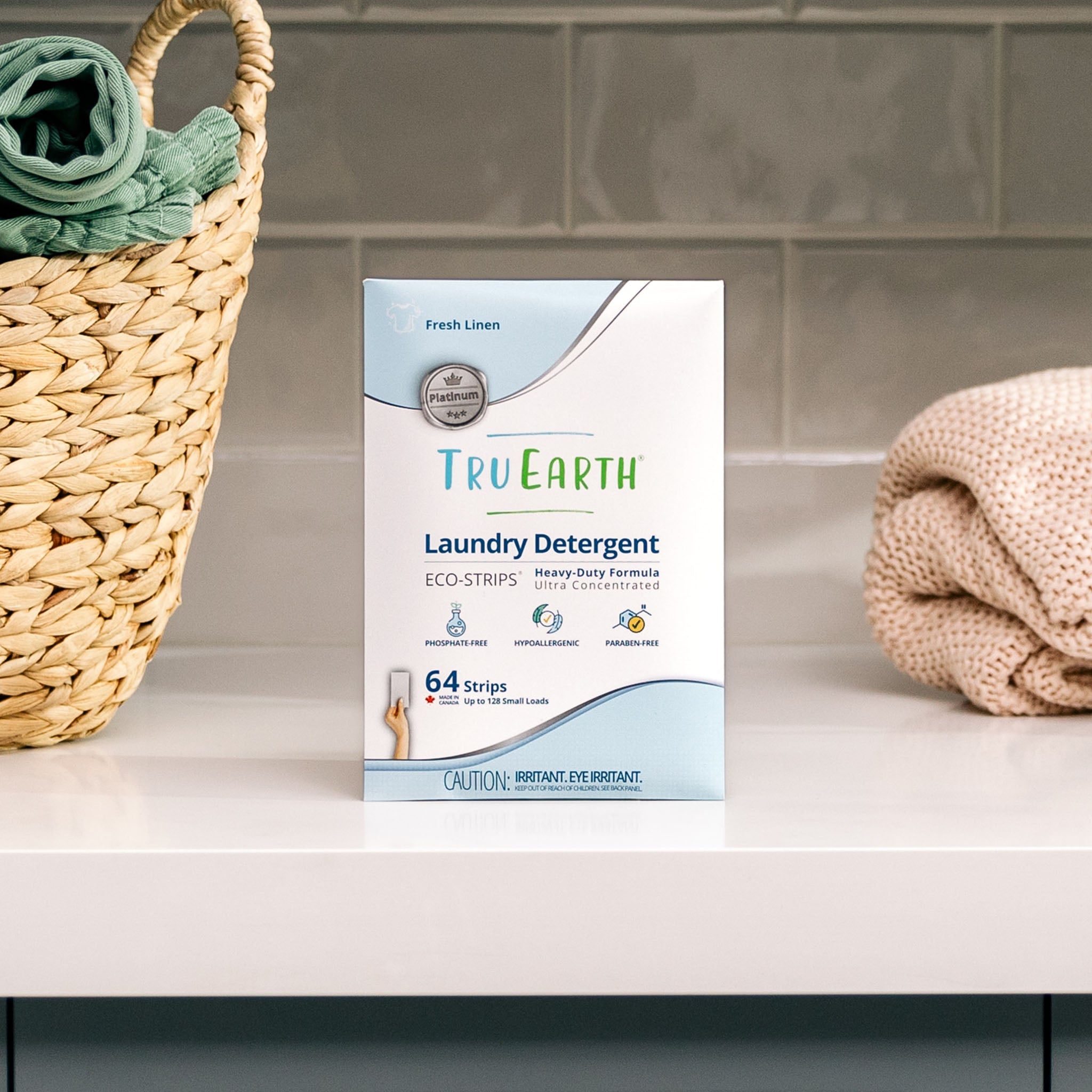 Tru Earth Platinum Laundry Detergent - Fresh Linen / 32 Strips - Image 3