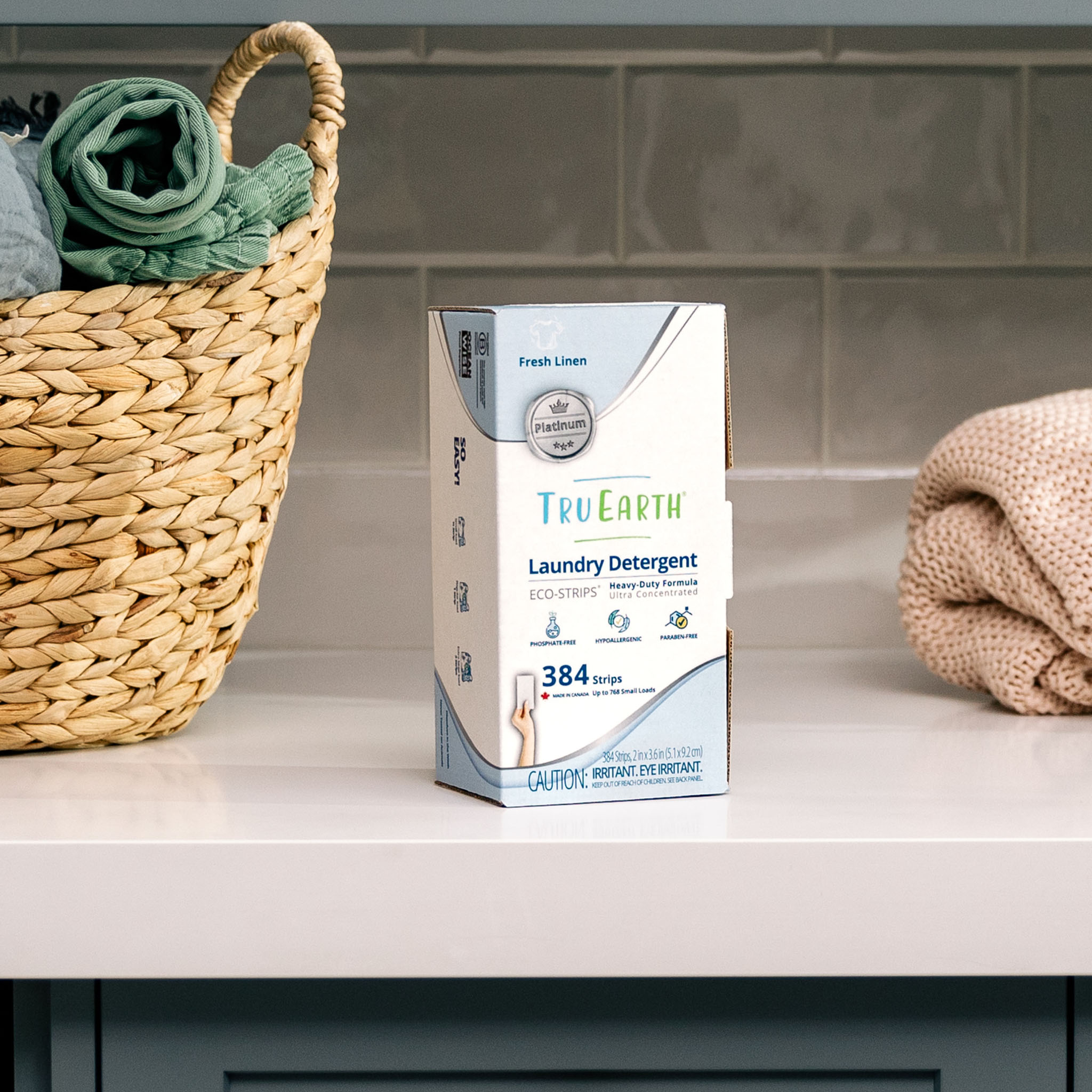 Tru Earth Platinum Laundry Detergent - Fresh Linen / 384 Strips - Image 3