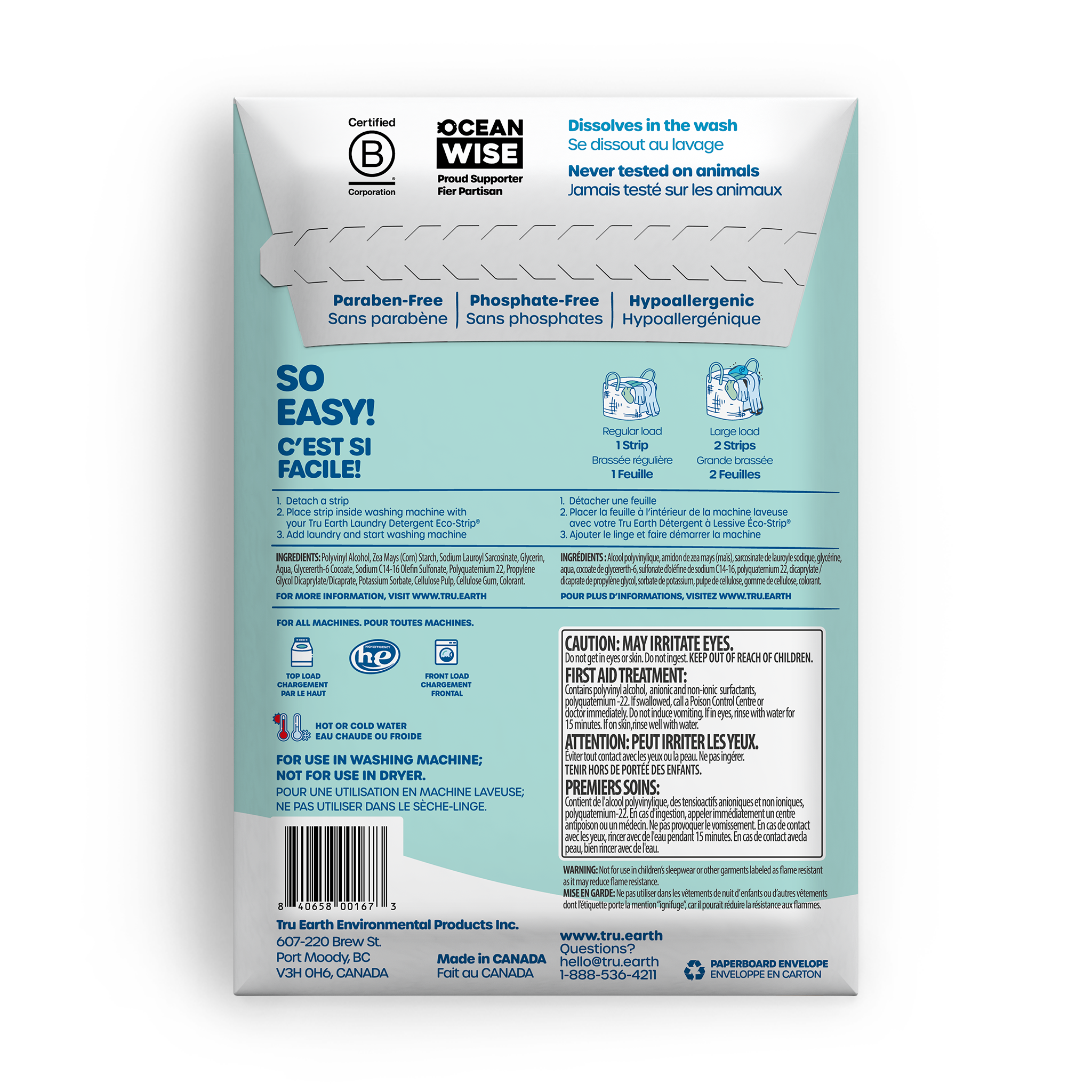 Tru Earth Fabric Softener+ with Wrinkle Release - Fragrance-Free / 32 Strips - Image 2