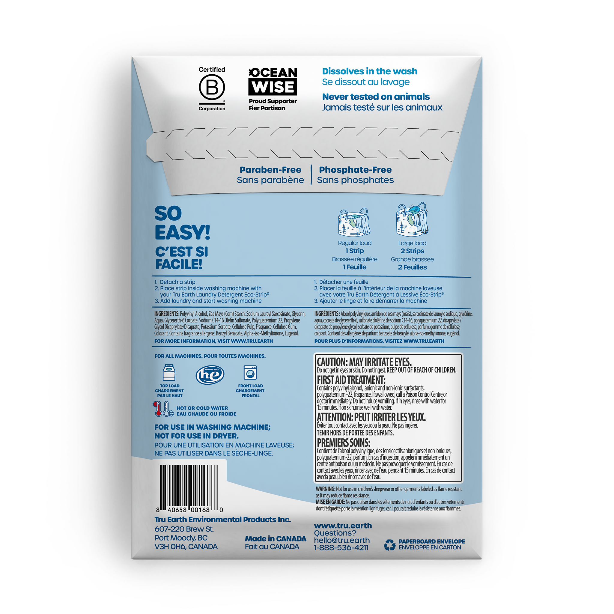 Tru Earth Fabric Softener+ with Wrinkle Release - Fresh Linen / 32 Strips - Image 2