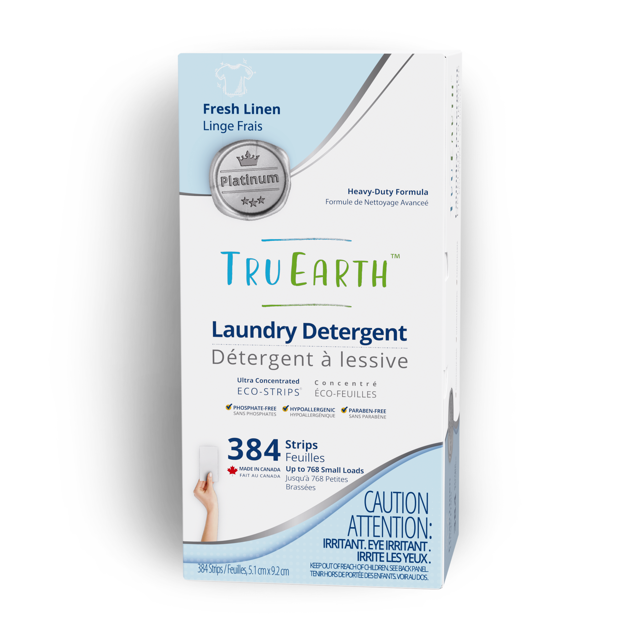 Tru Earth Platinum Laundry Detergent - Fresh Linen / 384 Strips