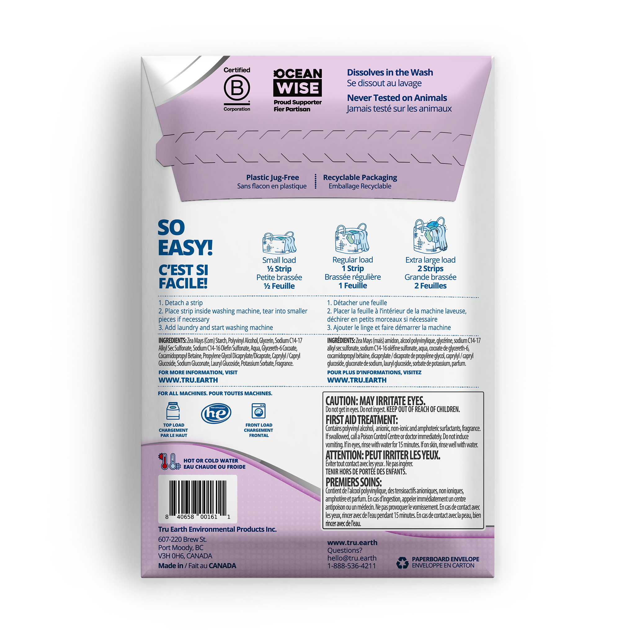 Tru Earth Platinum Laundry Detergent - Lilac Breeze / 32 Strips - Image 2