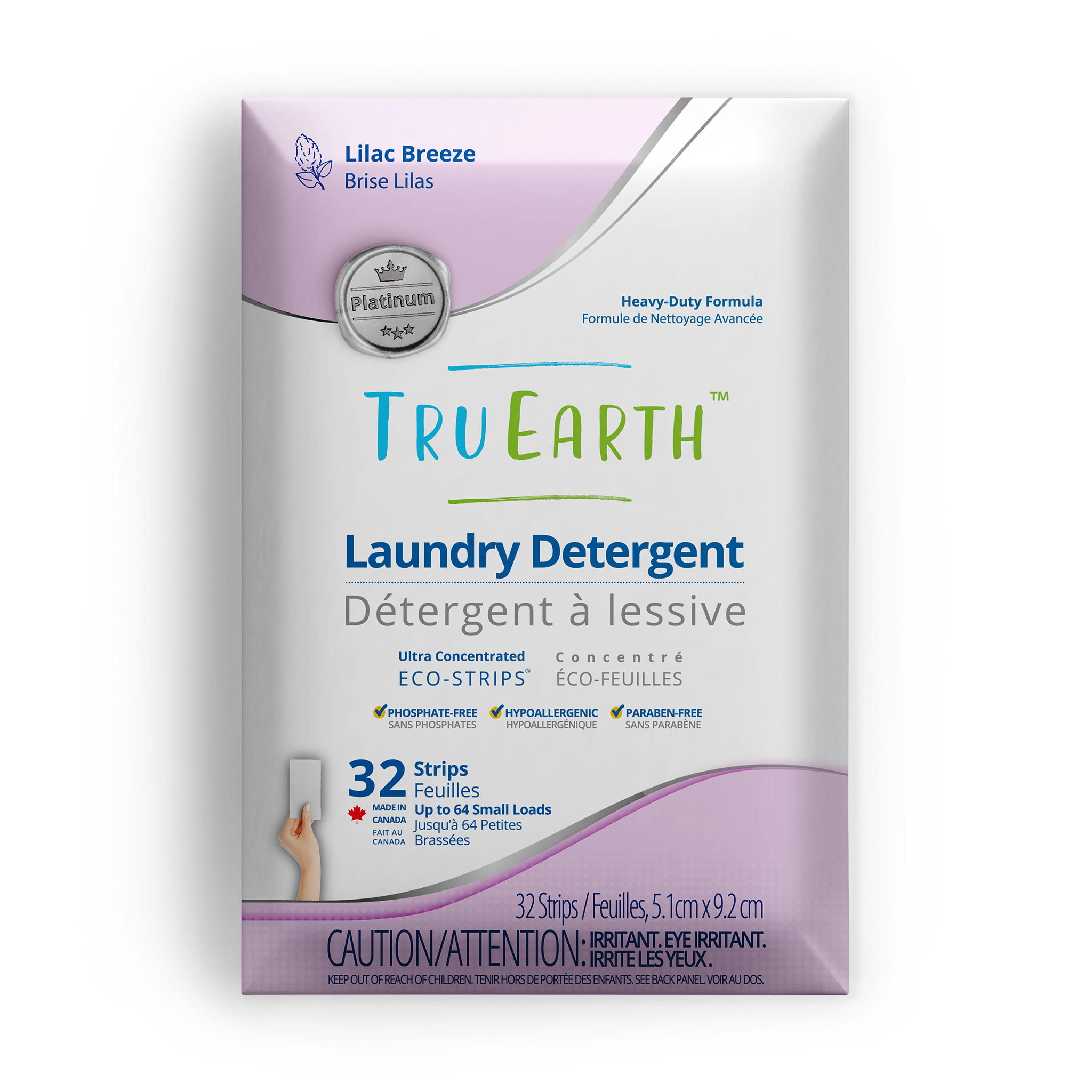 Tru Earth Platinum Laundry Detergent - Lilac Breeze / 32 Strips