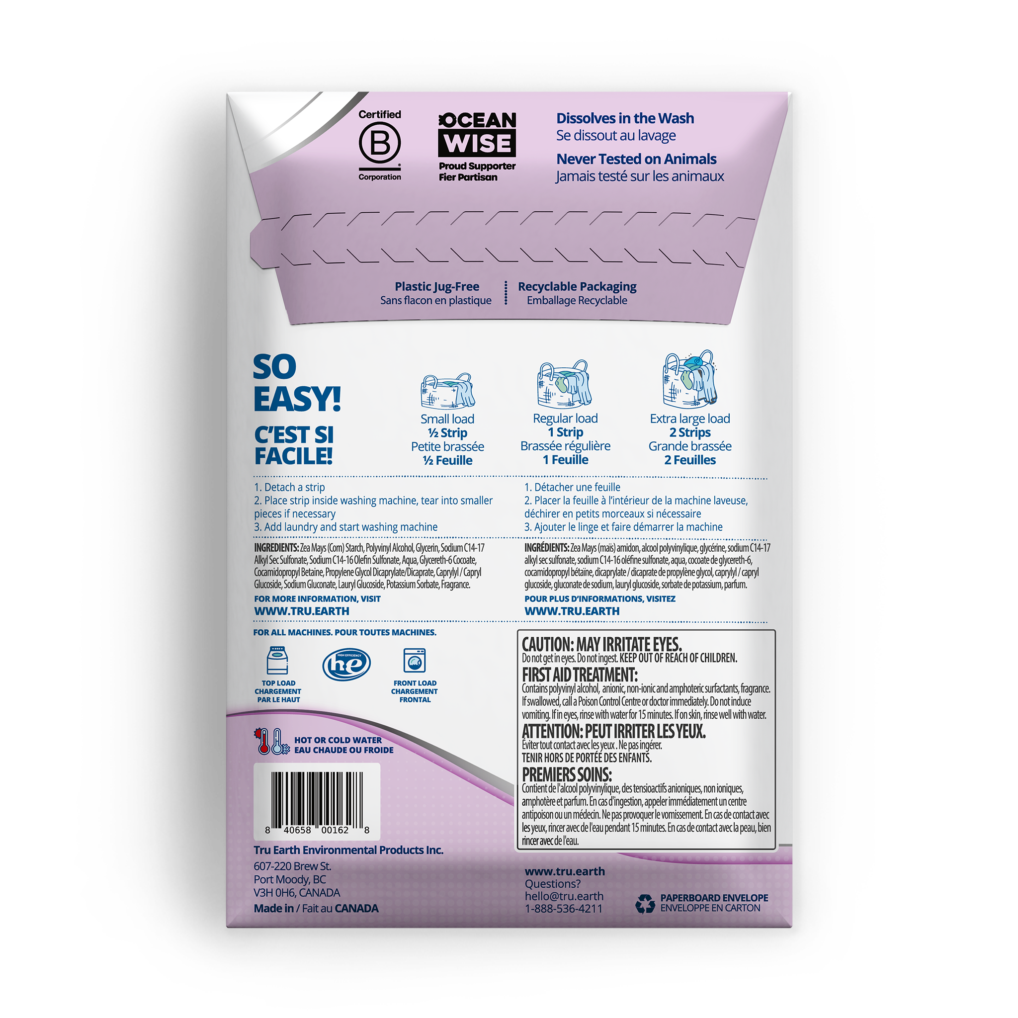 Tru Earth Platinum Laundry Detergent - Lilac Breeze / 64 Strips - Image 2