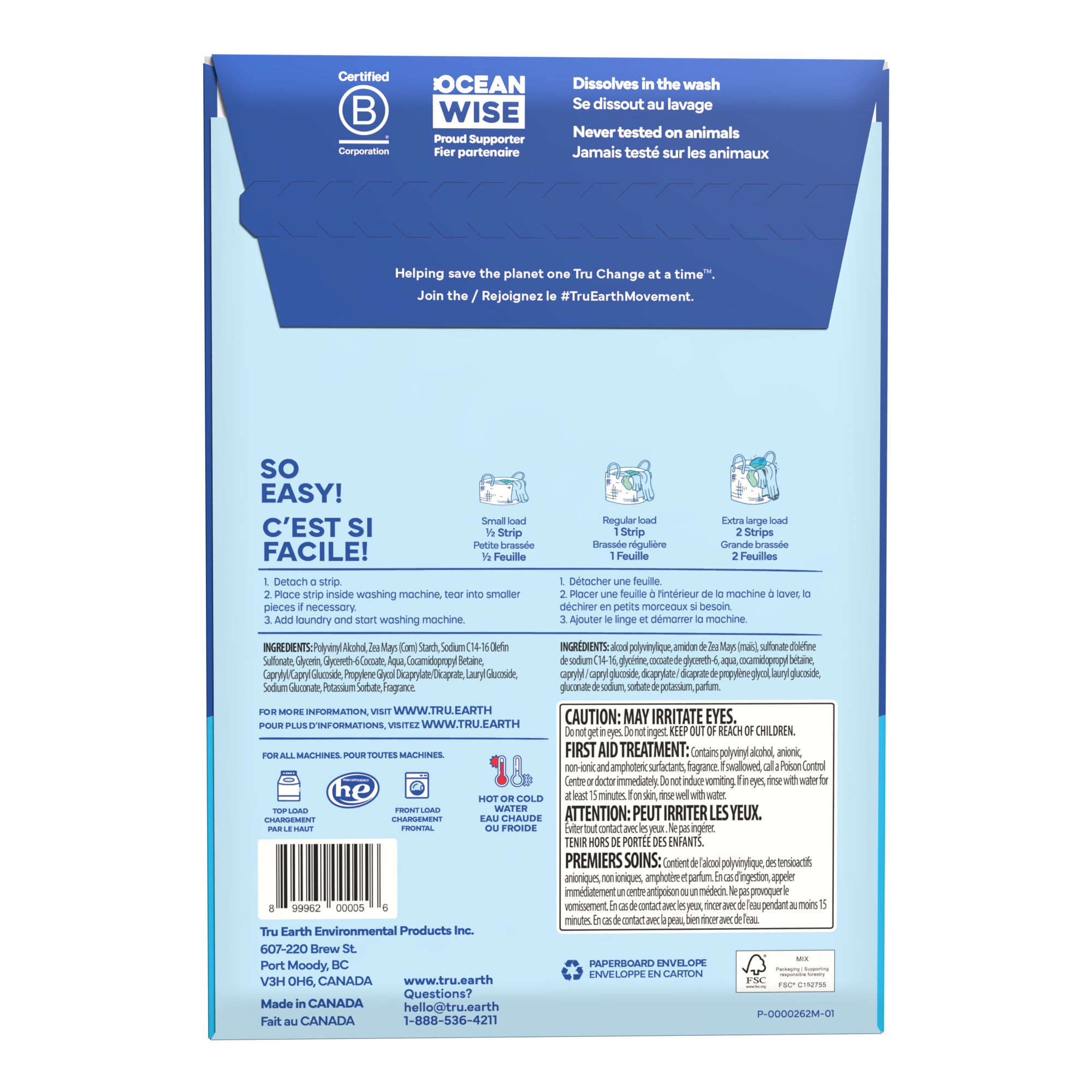 Tru Earth Laundry Detergent - Fresh Linen / 64 Strips - Image 2